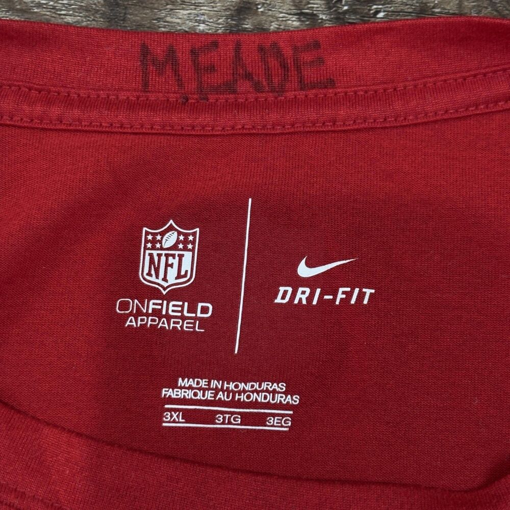 Atlanta Falcons Shirt Men's 3XL Red Graphic Nike Dri-FIT On Field Tee - Picture 6 of 7